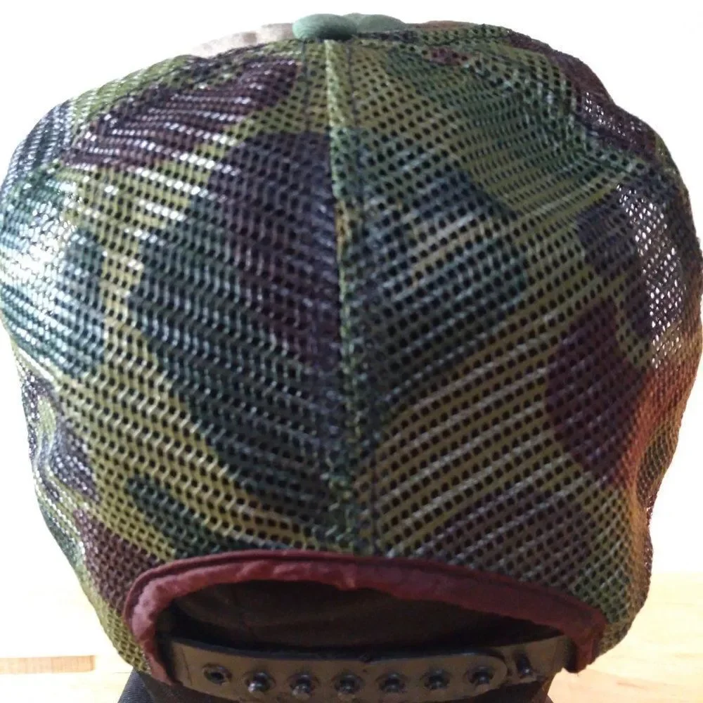 Vintage Budweiser Camouflage Patch Trucker Hat